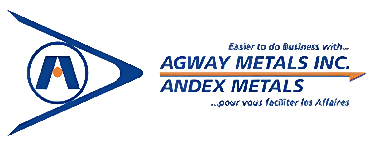 Stanley Steel, Steel Roofing & Siding, Rebar Logo of Agway Metals Inc. and Andex Metals with text "Easier to do Business with" and "...pour vous faciliter les Affaires," highlighting innovations in beam design for new home construction. Stanley Steel, Steel Roofing & Siding, Rebar