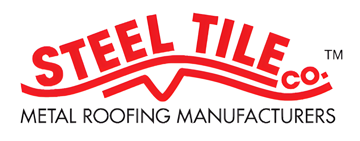 Stanley Steel, Steel Roofing & Siding, Rebar Logo of Steel Tile Co., featuring bold red text with the tagline "Metal Roofing Manufacturers" below, perfect for new home construction projects. Stanley Steel, Steel Roofing & Siding, Rebar